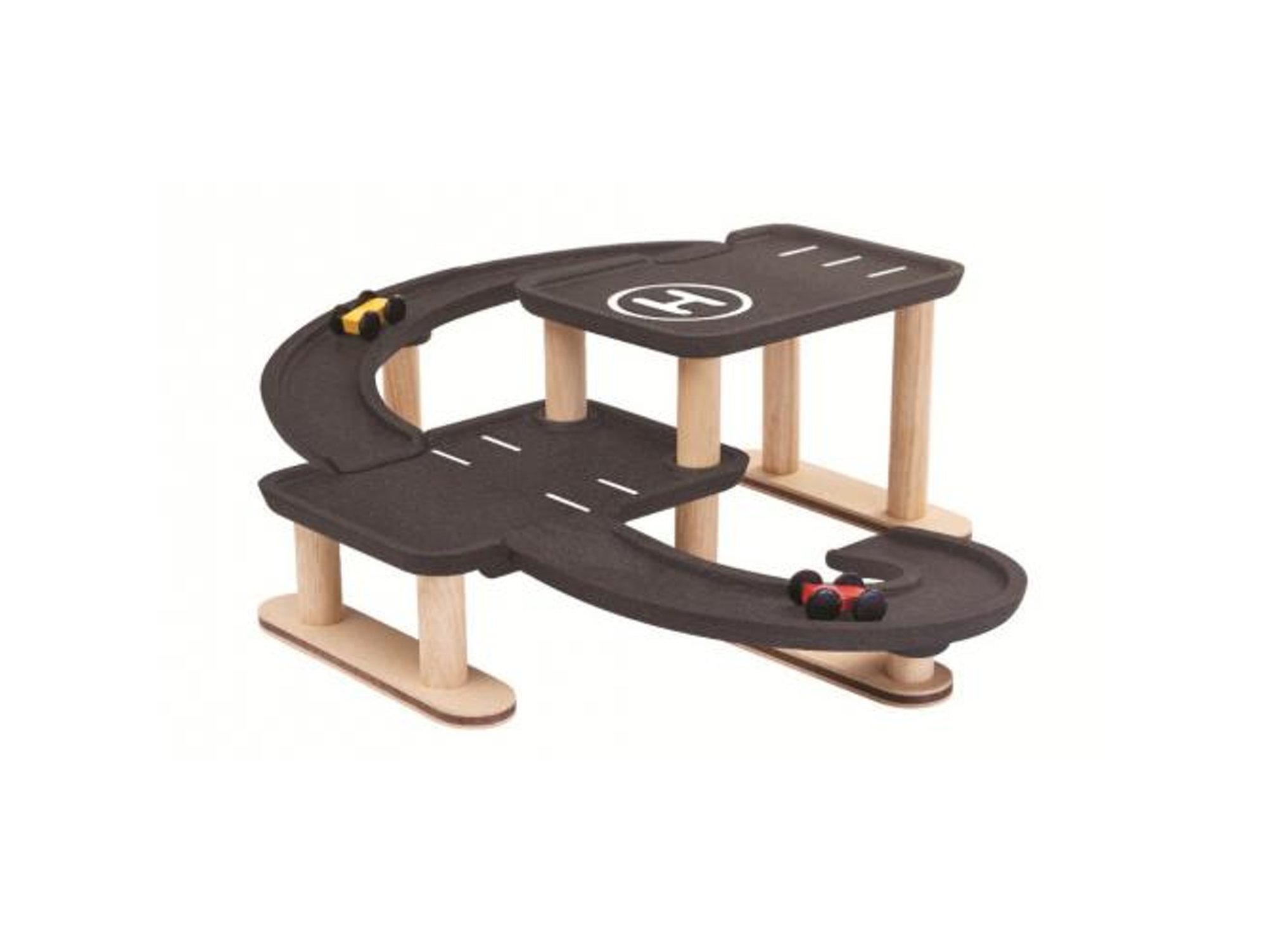 Conjunto de Jugar PLAN TOYS Garaje de 2 Pisos en Madera