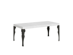 Mesa extensible 90x90/246 cm Paxon Premium Fresno Blanco estructura Antracita ITAMOBY