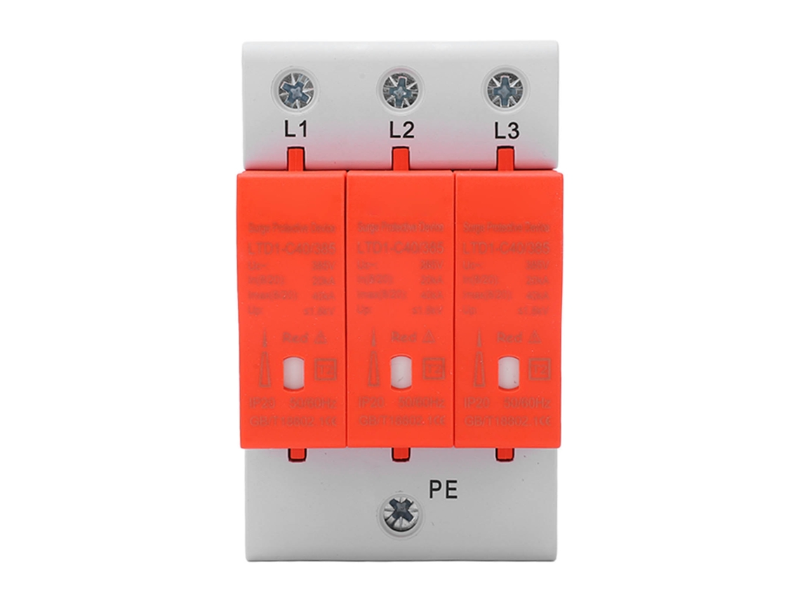 Protector De Sobrecarga Tensión 385v Ac 20-40ka Arrester 3p Para Hogar Spd