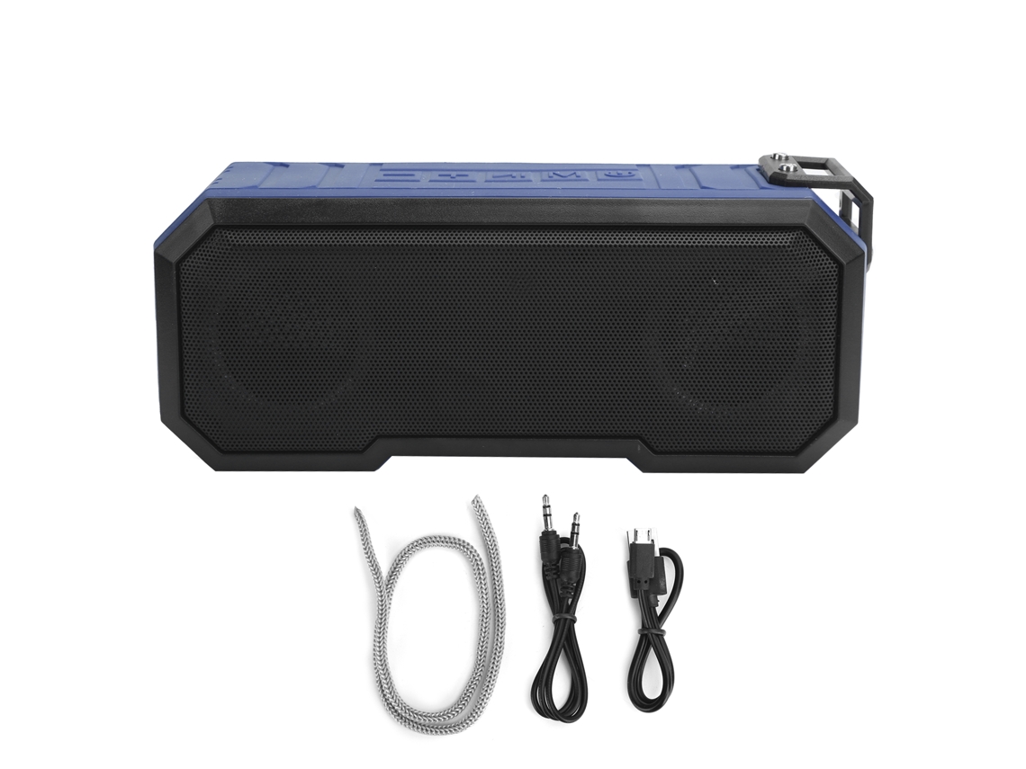 Altavoz Bluetooth Inalámbrico Resistente Al Agua Ipx7 Con Luz Intermitente, Graves Y Sonido Estéreo Azul Claro