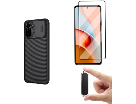 Carcasa, Protector y Soporte Xiaomi Redmi Note 10 4G Nillkin Camshield Negro
