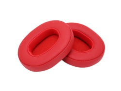 Almohadillas De Cuero Proteico Para Auriculares Skullcandy Crusher 3.0 Wireless Y Hesh3, Color Rojo. Piezas De Repuesto.