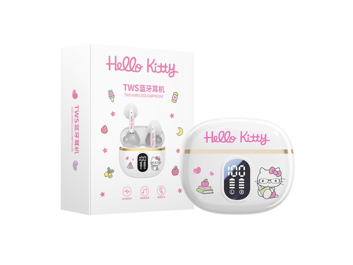 Auriculares deportivos inalámbricos Bluetooth con cancelación de ruido. Mdug (Hello Kitty)