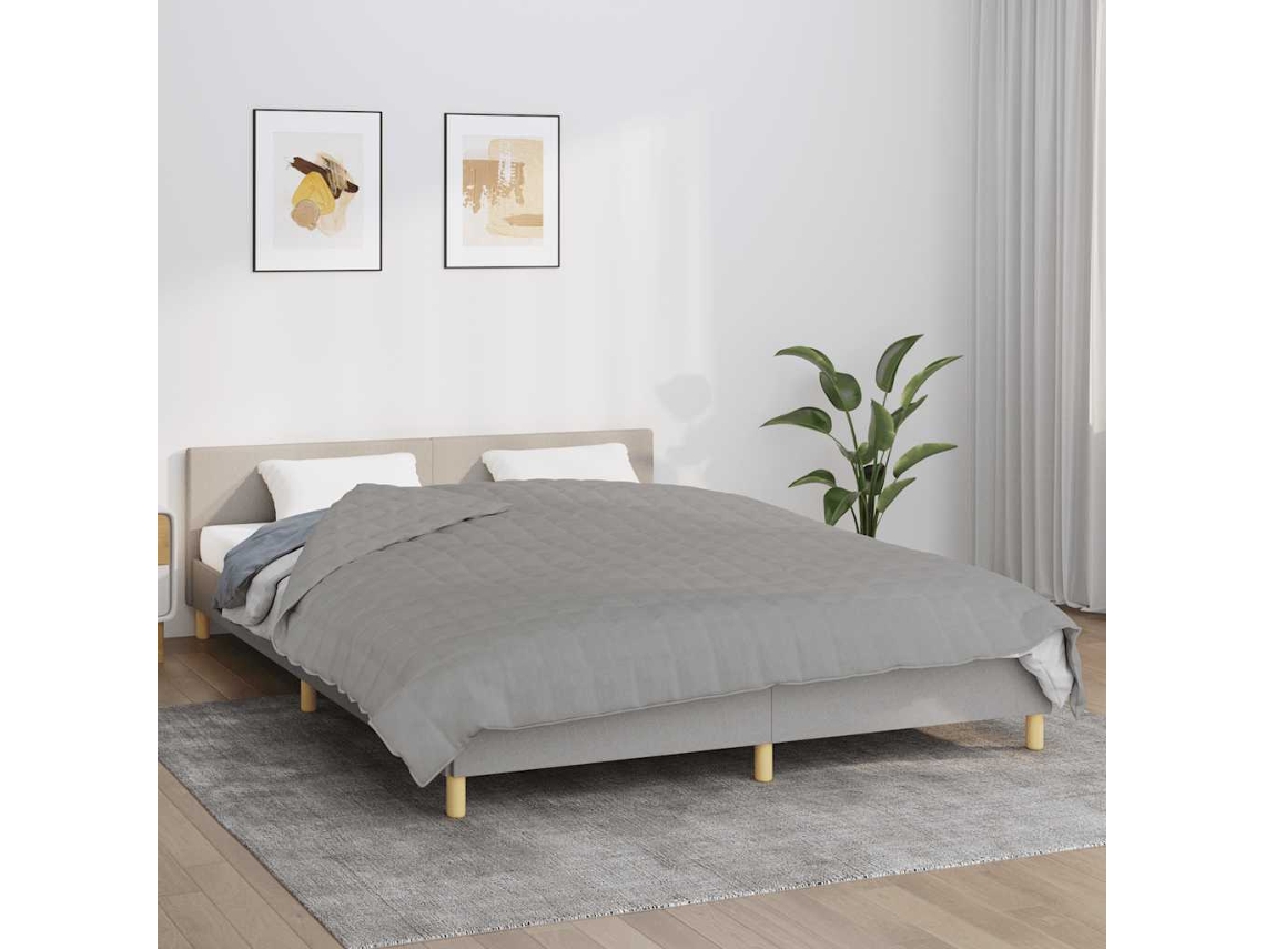 Manta Con Peso Tela Gris 220x235 Cm 15 Kg
