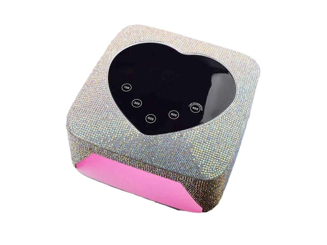 Lámpara UV inalámbrica para uñas de gel de 72 W, secador LED de diamante recargable con 5 configuraciones, temporizador, control táctil y GOKOCO