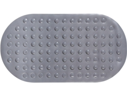 Colchoneta de Ducha Antideslizante BASIC & CO Ovalado Gris Pvc 68X37Cm