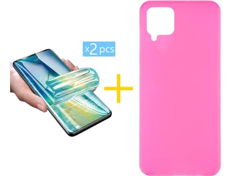 Carcasa + 2 Protectores de Pantalla para Huawei P40 Lite SKYHE Rosa