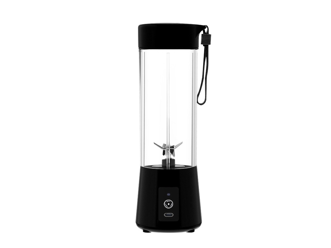 Exprimidor multifuncional, miniexprimidor eléctrico inalámbrico, vaso pequeño Mdug (negro)