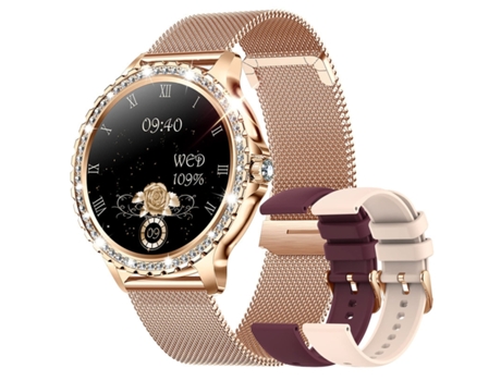 I58 Bluetooth Llamada Smartwatch 1.32'' Spo2.Oro Rosa VEANXIN