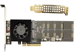 Tarjeta De Expansión Pcie 4.0 X8 Plx88024 Nvme Bits M.2, Disco Duro Sin Unidad, Pcie.