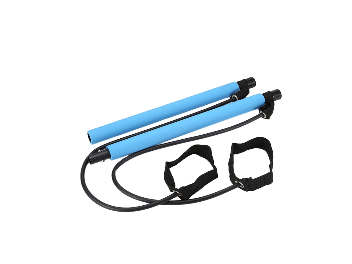 Barra De Pilates Multifuncional (azul) Con Cables Elásticos Para Mejorar La Tensión Del Pecho.