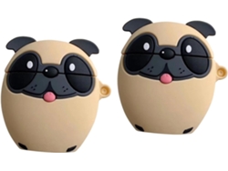 Estuche Para Auriculares De 2 Piezas Con Diseño De Animales De Dibujos Animados Y Tapa De Carga Inalámbrica.