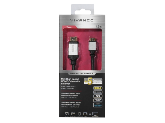 Cable VIVANCO Mini HDMI/HDMI 1,2 M