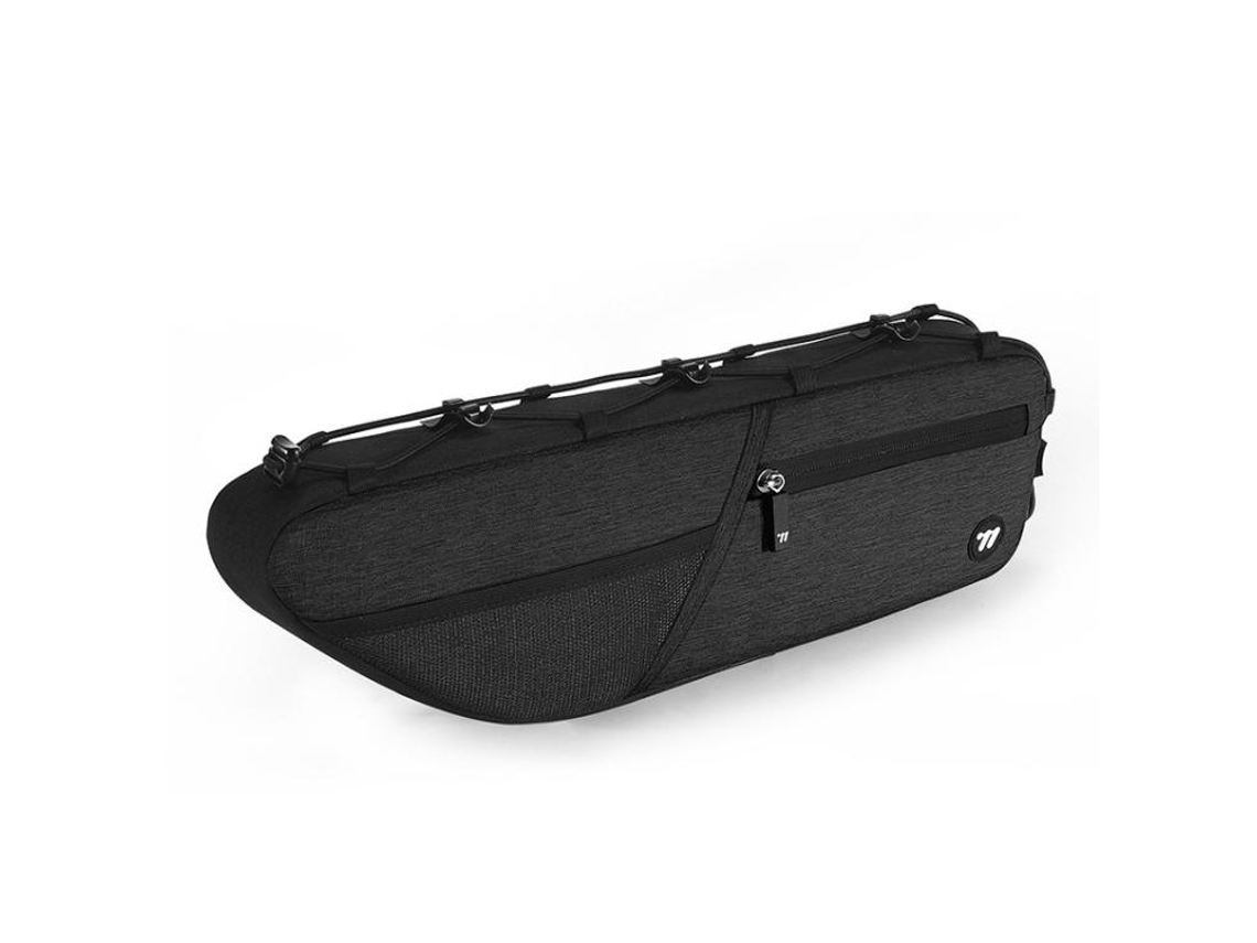 Bolso bandolera para bicicletas, para guardar equipamiento y accesorios. (negro)