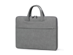 Bolso para portátil Yuysan, resistente al desgaste, de piel sintética, delgado, para mujer, color gris oscuro (13 pulgadas)