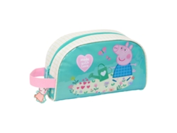 Neceser de viaje con bonitas flores de Peppa Pig (menta)