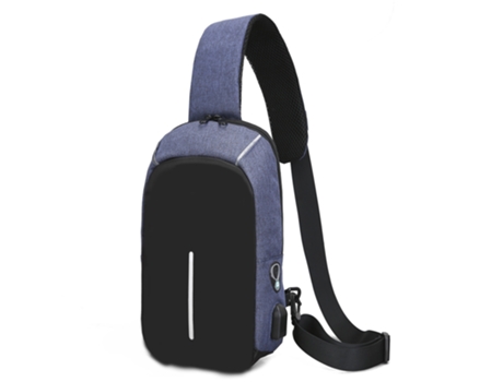 Mochila bandolera con bandolera, bolsa bandolera para viaje, senderismo, bolsa para el pecho, mochila (azul)