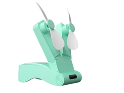 Ventilador De Sobremesa Compacto, Silencioso, Con Alimentación Usb, Luz Led, Eléctrico Y Recargable, Ideal Para Acampar.