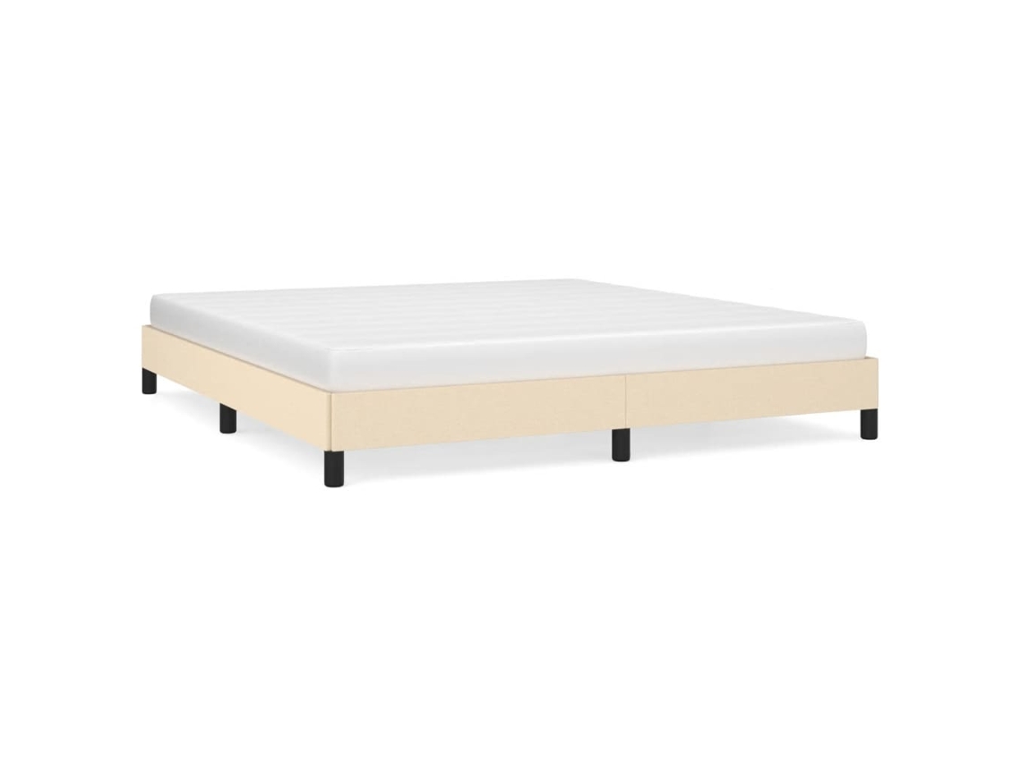 Maison Exclusive - Cama Sin Colchón Tela Color Crema 160x200 Cm
