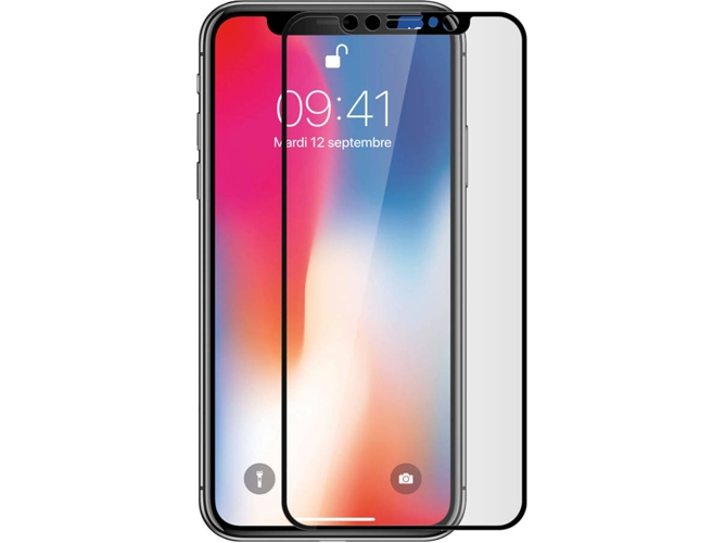 Protector de Cristal Templado AVIZAR iPhone X Negro