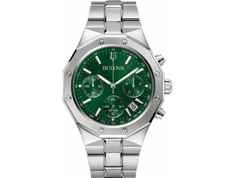 Reloj Hombre BULOVA 96B409 Verde Plateado