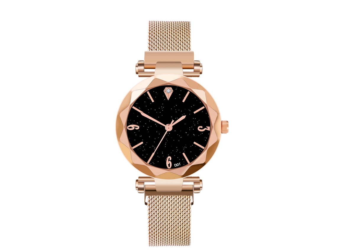 Reloj De Pulsera Informal De Negocios Para Hombre Con Correa De Malla, Cuarzo Oro Rosa