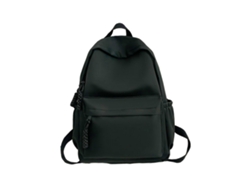 Mochila escolar versátil y espaciosa para niñas, mochila para libros, mochila escolar de nailon para adolescentes, negra.