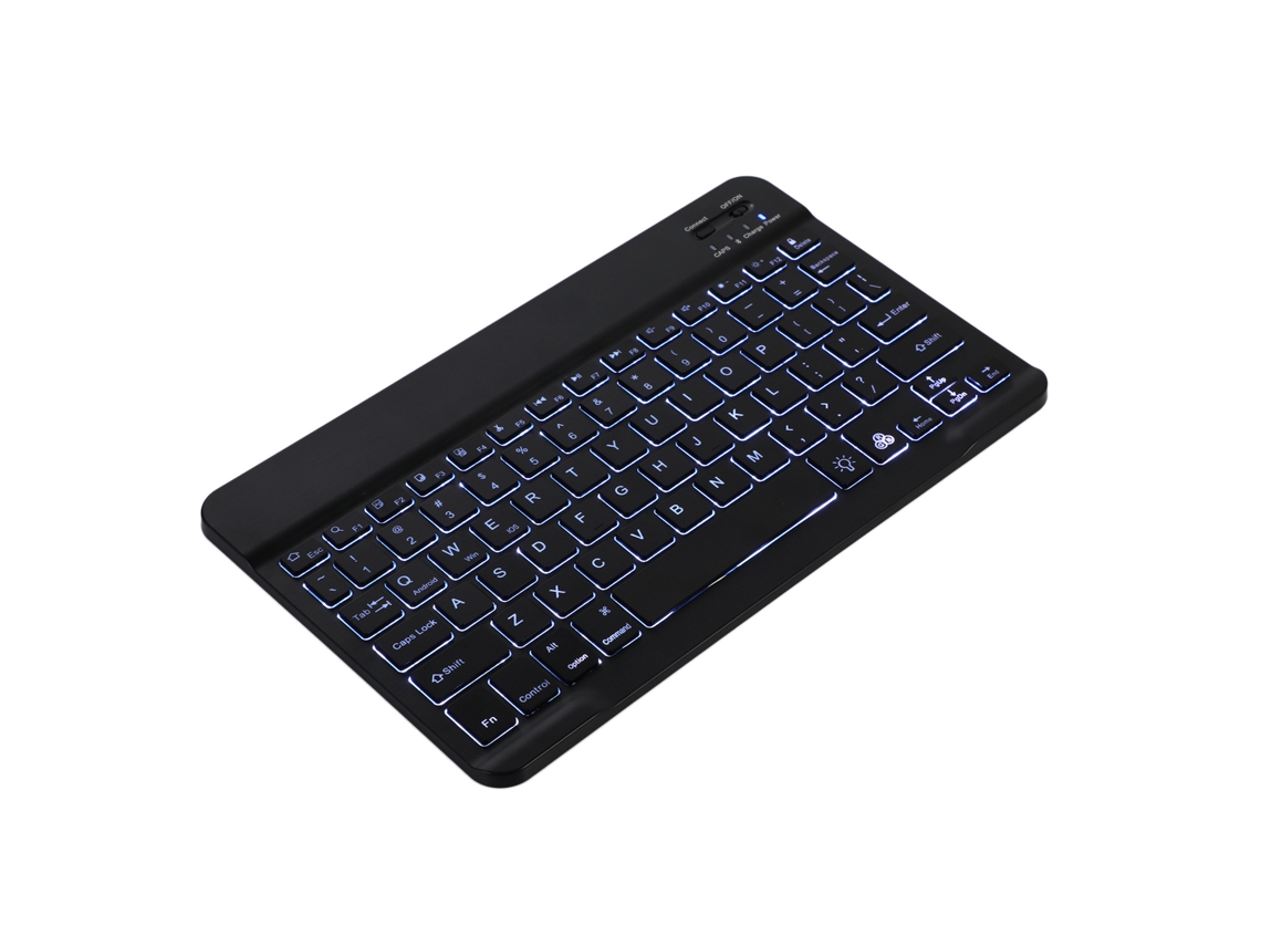 Conjunto Teclado Y Ratón Inalámbrico Blanco, Retroiluminación Colorida, Teclas De Chocolate, Para Estudio