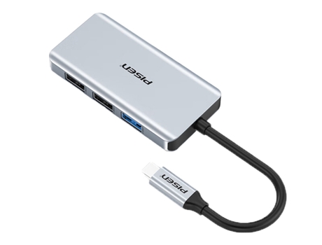 Adaptador PISEN Nj-Tc26 5In1 Tipo-C a Usb3.0 2Usb2.0 HDMI Pd100W para Huawei Mate40/P50 S20