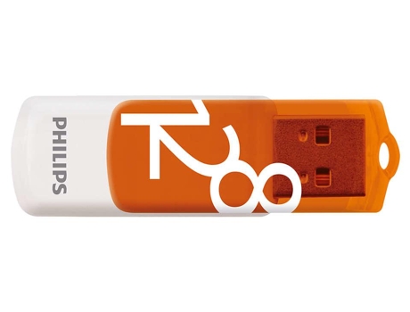 Memoria Usb Philips Fm12Fd05B 128Gb Usb Tipo-A 2.0 Naranja Blanco