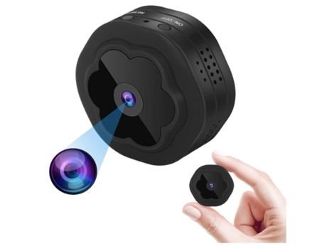 mini cámara oculta wifi inalámbrica portátil niñera cámaras de seguridad 1080P HD detección de movimiento alerta visión nocturna negro
