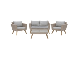 Conjunto de jardín 4 plazas de ratán color natural BELIANI Vittoria