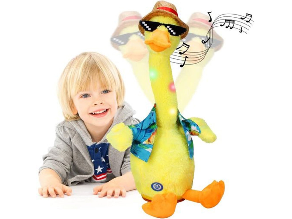 Peluche Interactivo Pato Amarillo Bailando Arzopa | Hawái  | Repetir Escuchar
