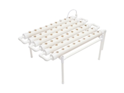 Kit de cultivo hidropónico, 54 sitios de plantación, técnica de película nutritiva, blanco