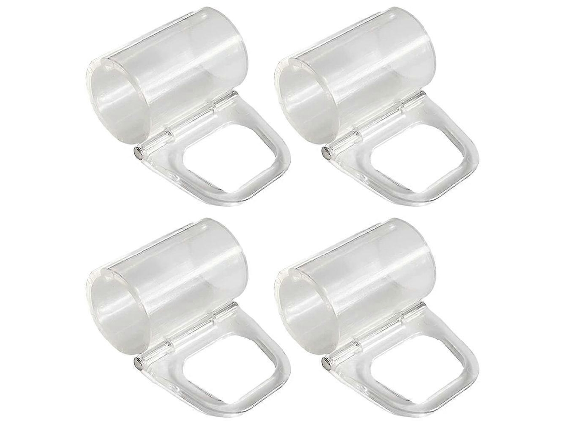 Rebe-4 Clips De Fijación De Volante Para Cortinas, Clips Decorativos De Plástico Transparente Para Persianas 4,5x3,5 Cm Transparente