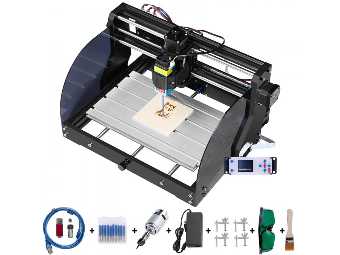 Máquina de grabado CNC 3018 Pro Max de 3 ejes con láser de 15 W Tekmaquinas