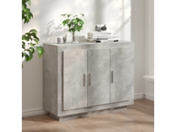 Aparador De Madera Contrachapada Gris Hormigón 92x35x75 Cm