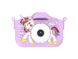 Cámara digital Chrui con grabación de vídeo, enfoque 8x, pantalla IPS de 2,0 pulgadas y tarjeta de memoria de 32 GB (morada)