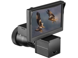 Telescopio de visión nocturna con pantalla de 5 pulgadas, cámara de video HD de 1080p e iluminador infrarrojo Chronus (negro)