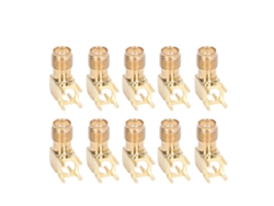 10 Unidades De Conector Rf De Panel Curvo De 90 Grados, Base De Antena De 4 Pines, Adaptador Coaxial Ofc Smakwe