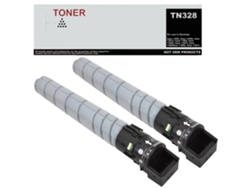 Tn328 Tn-328 Pack 2 Cartuchos De Toner Negro Compatible Con Develop Aav81d0