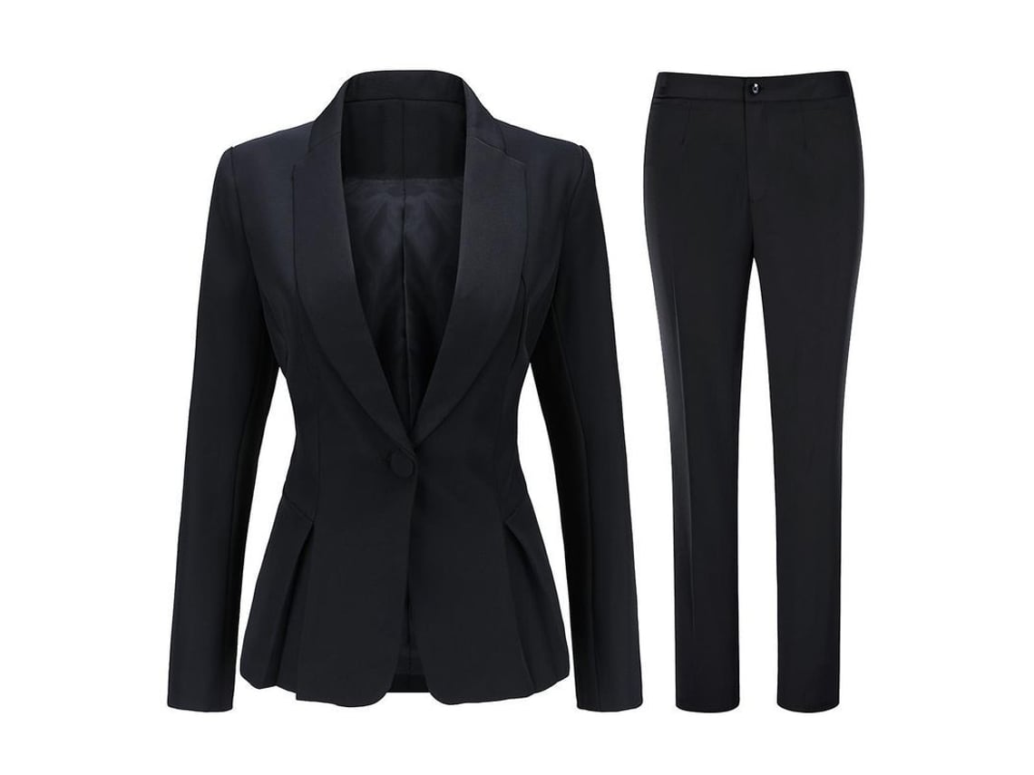 2026-traje De Mujer Mystdiy Para Oficina Chaqueta Y Pantalones Poliéster Elástico