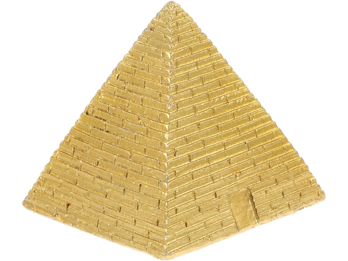 Modelo De Pirámide Pequeña De Resina, Mini Figura De Pirámide Egipcia, Dorada, 5,3 Cm, Decoración De Escritorio,