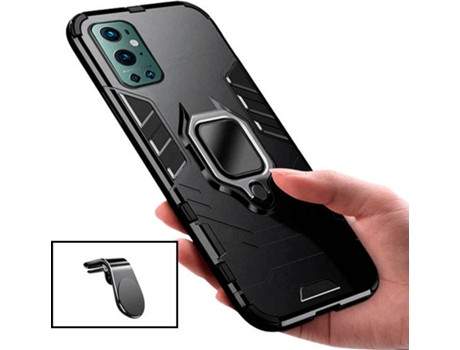 Kit Carcasa y Soporte Magnético para Auto OnePlus 9 Pro 9 Pro Military Defender Negro