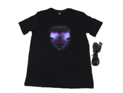 2026-camiseta Led Programable Bluetooth Con App Patrones Personalizables Glow Para Fiesta Talla S