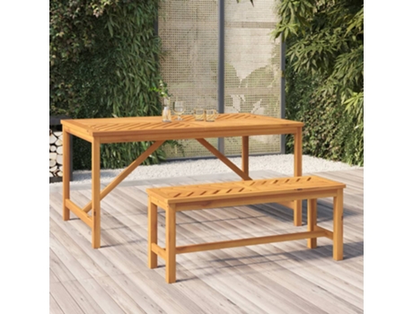Banco De Jardín VIDAXL Marrón Madera de acacia (110x35x45 cm)