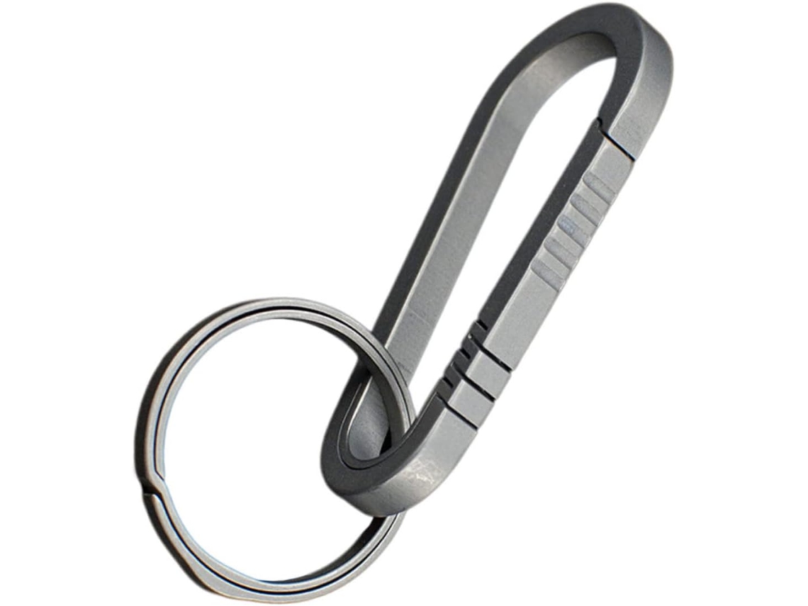 Clip De Cinturón Pequeño De Titanio Gris, Llavero Desmontable Para Hombre, Accesorio