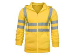 Sudadera De Seguridad De Alta Visibilidad Para Hombre Con Franjas Reflectantes, Amarilla, Talla Xl