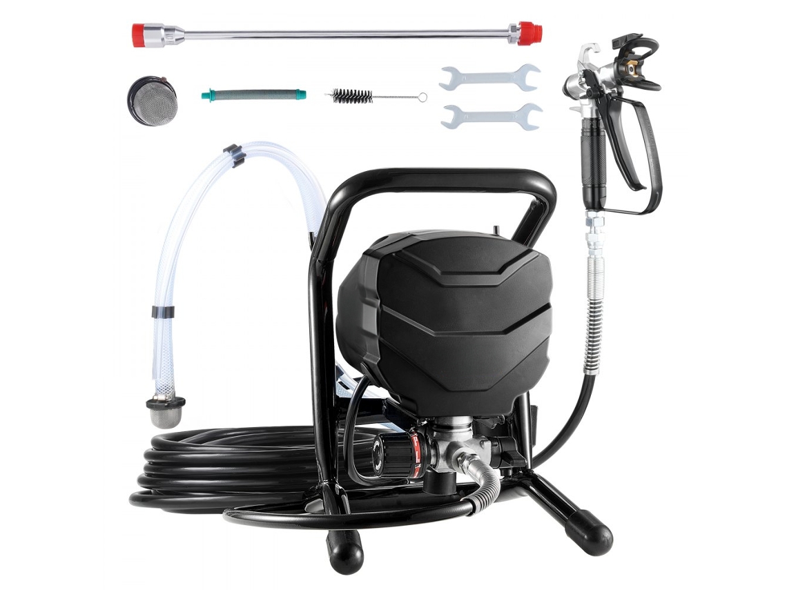 Pulverizador sin aire de 650 W con manguera de 7,6 m para pintura profesional Tekmaquinas