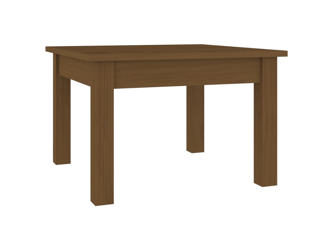 Mesa de centro 45x45x30 cm Pino macizo Marrón Miel EXCLUSIVA MAISON